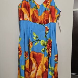 New York & Company Multicolor Floral Dress